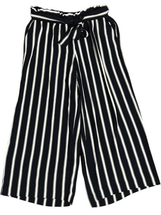 LOFT Outlet Pants - LOFT Outlet Navy & White Striped Wide Leg Crop Pants L